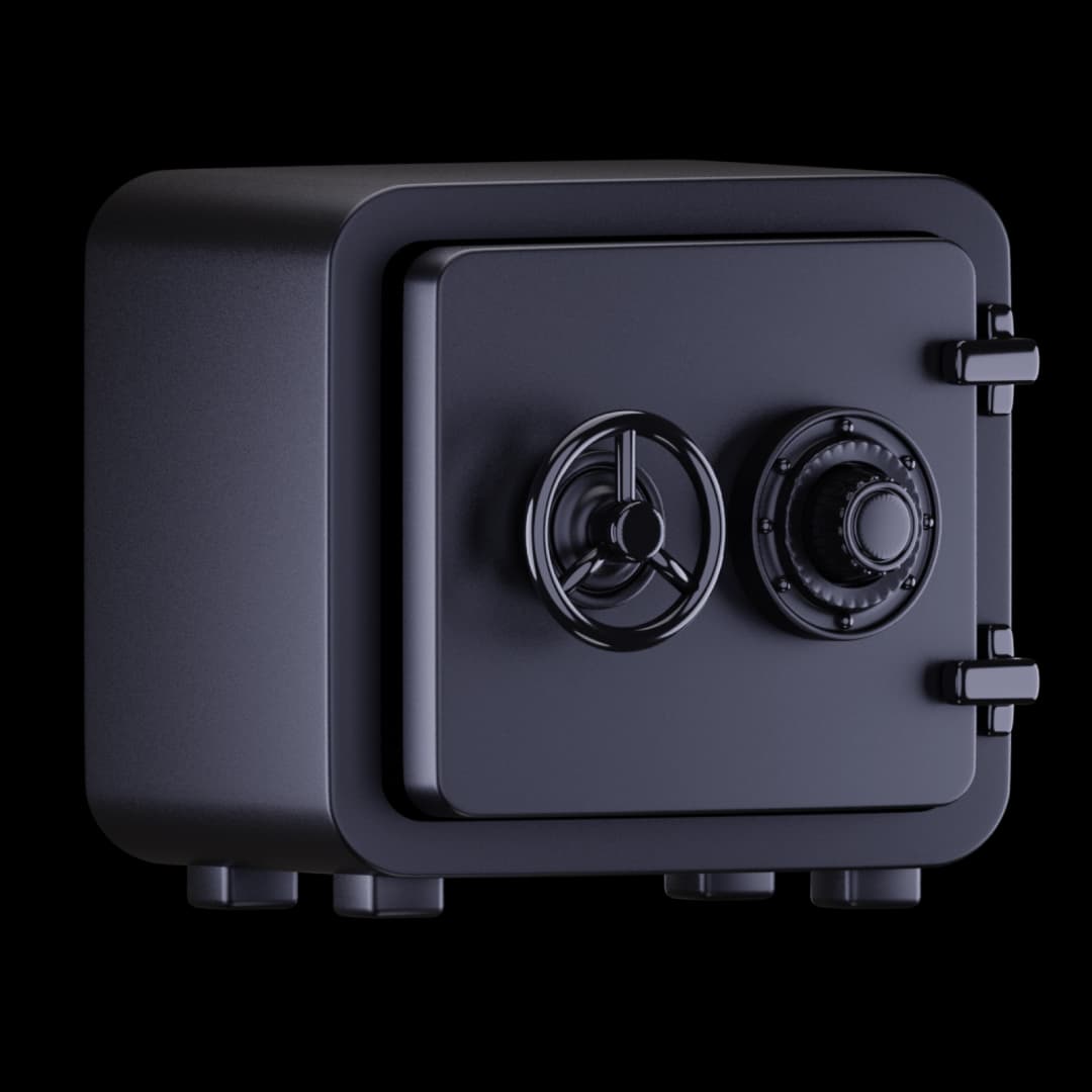 Bank-grade safe representing Mizan's security standards